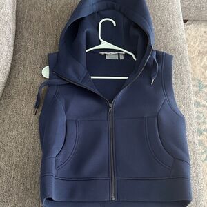 Athleta Navy Hooded Vest